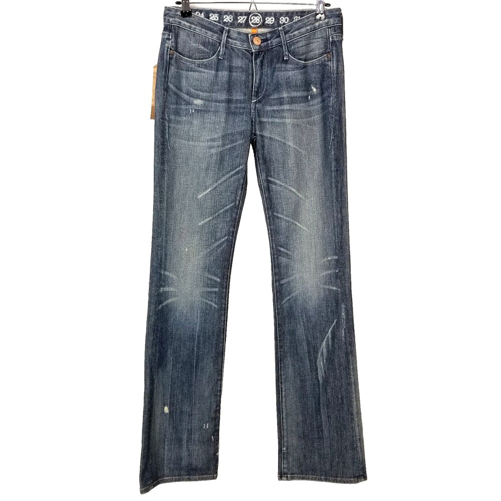 The Earnest Sewn Women Keaton Slight Bootcut Jeans Size 28 Blue‎ Denim